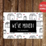 We'Ve Moved Postcards Template Moving Announcement We - Etsy with regard to Moving Home Cards Template