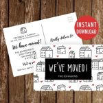 We'Ve Moved Postcards Template, Moving Announcement, We Moved Digital For Free Moving House Cards Templates