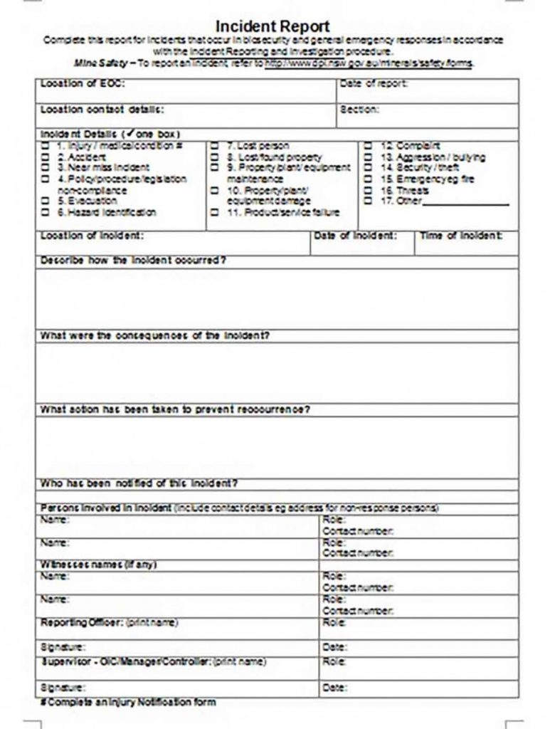 What Needs To Be Documented In Incident Report Template To Assist In In It Major Incident Report Template