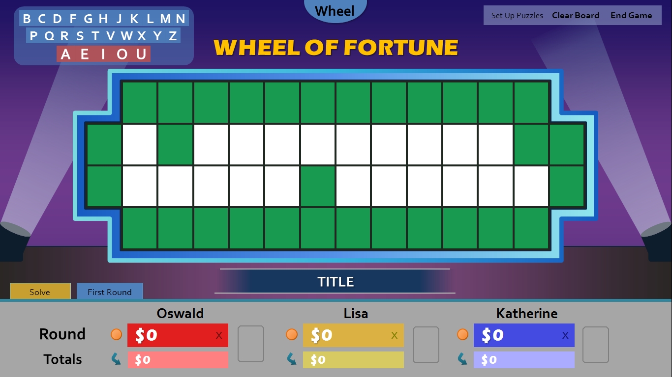 Wheel Of Fortune For Powerpoint By Tim'S Slideshow Games With Wheel Of Fortune Powerpoint Game Show Templates