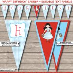 Wizard Of Oz Party Banner Template | Happy Birthday Pennant Banner with Diy Party Banner Template