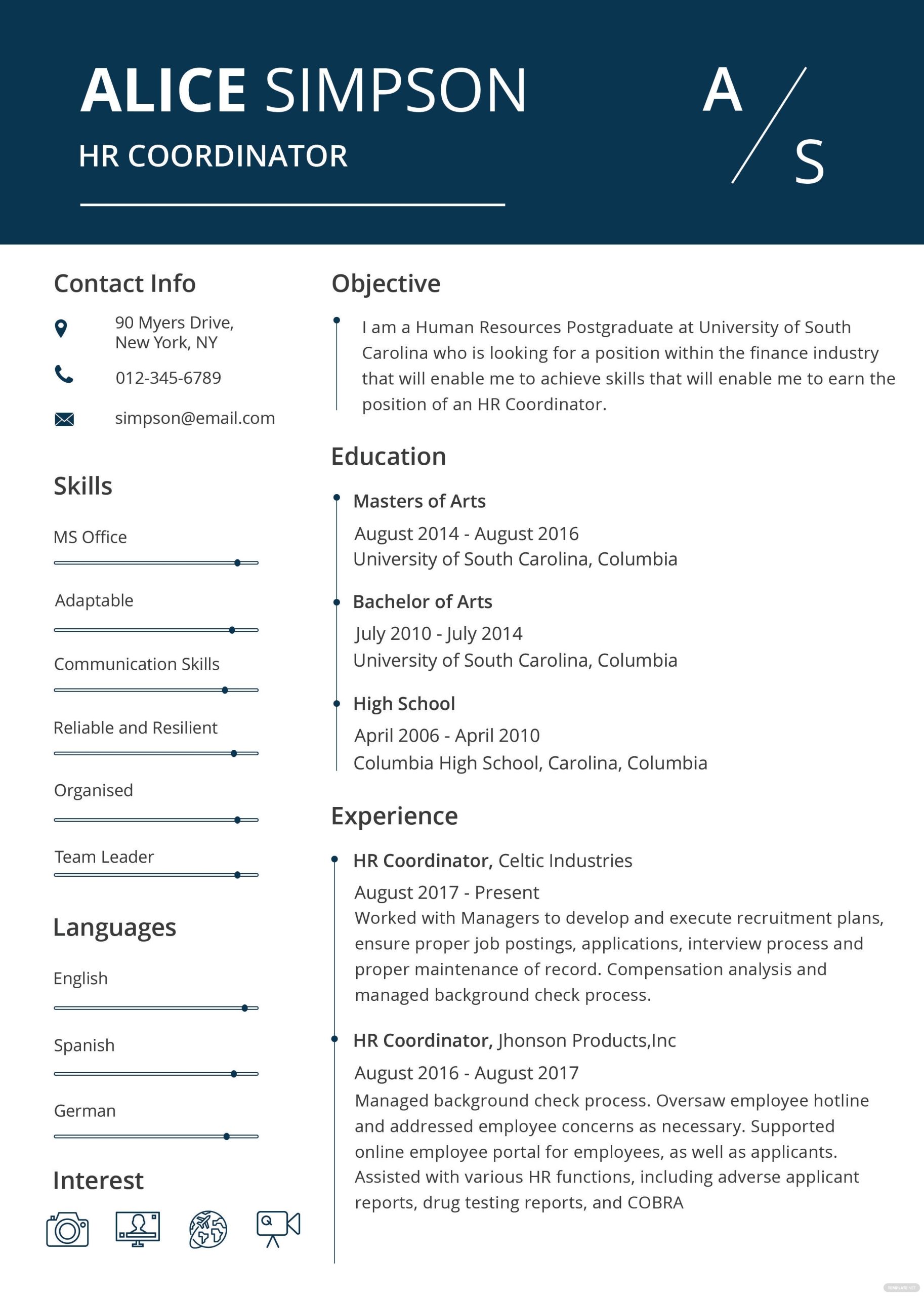 Word Document Editable Resume Template Free Download : Cv Template With Microsoft Word Resumes Templates