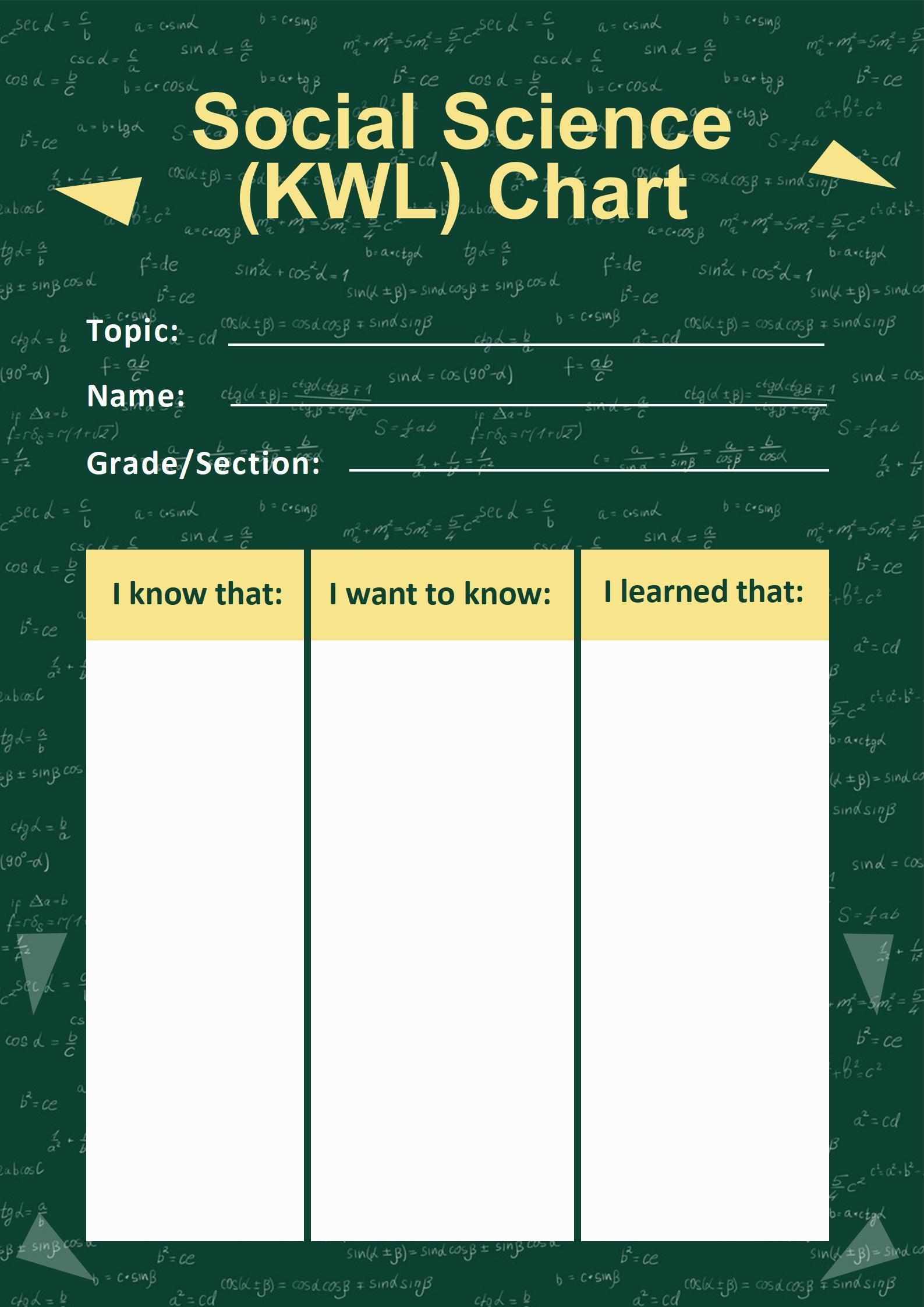Word Of Green Kwl Chart.docx | Wps Free Templates Pertaining To Kwl Chart Template Word Document