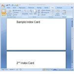 Word Template For 3 X 5 Index Cards | Popular Professional Template Throughout 3 X 5 Index Card Template