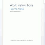 Work Instruction Templates (Ms Word) – Templates, Forms, Checklists For Throughout Instruction Sheet Template Word