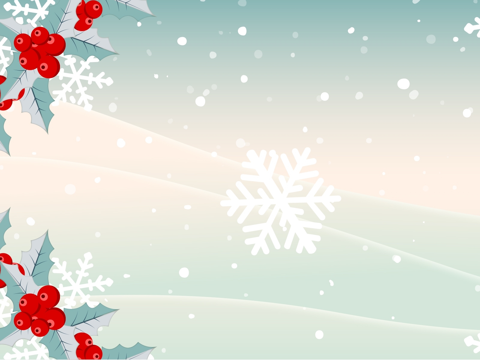 Xmas Snows Presentation Powerpoint Templates – Christmas, Green With Regard To Snow Powerpoint Template