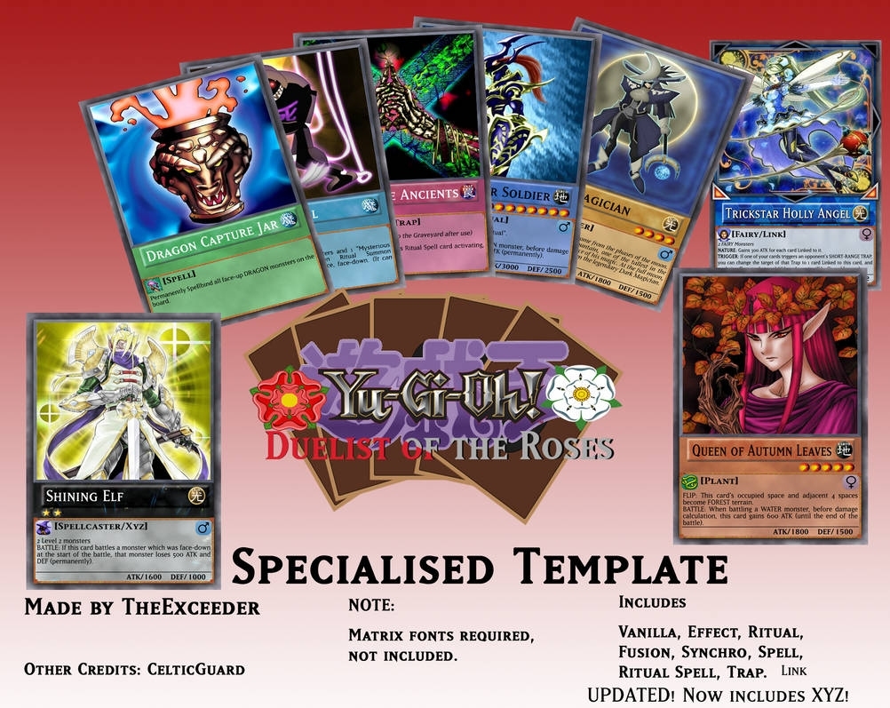 Yu Gi Oh – Duelist Of The Roses Template By Lugia61617 On Deviantart Pertaining To Yugioh Card Template